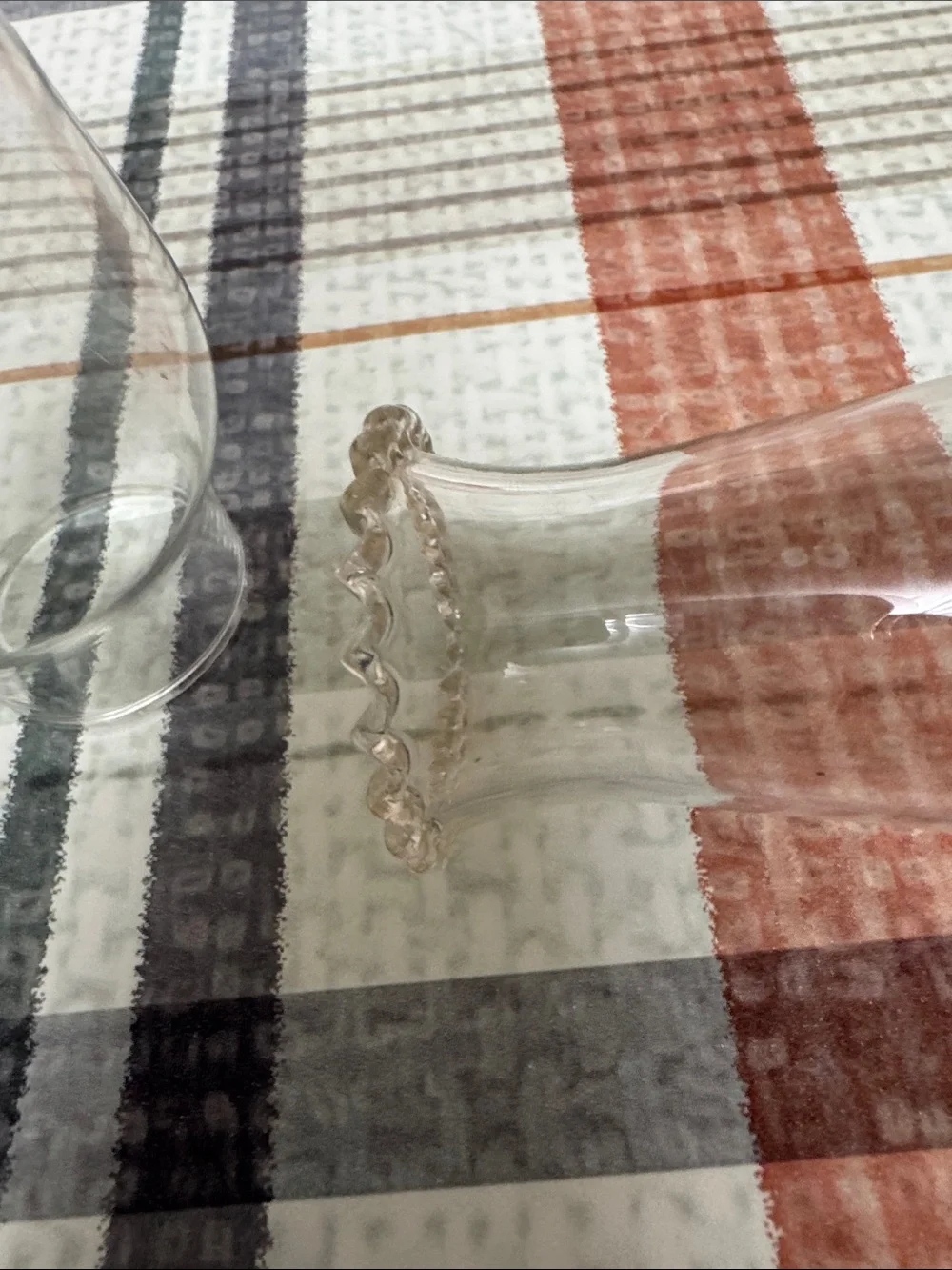 Minature Clear Glass Hurricane Vases - Pair